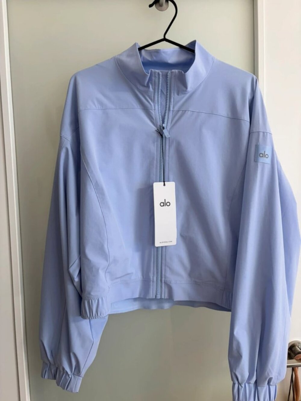 Alo Yoga Club House Jacket Light Blue Women's Size L